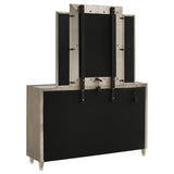 Lorient Ivory and Camel 8-Drawer LED Dresser with Mirror from Coaster - Luna Furniture