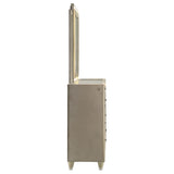 Lorient Ivory and Camel 8-Drawer LED Dresser with Mirror from Coaster - Luna Furniture