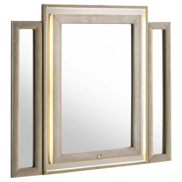 Lorient Ivory and Camel LED Dresser Mirror