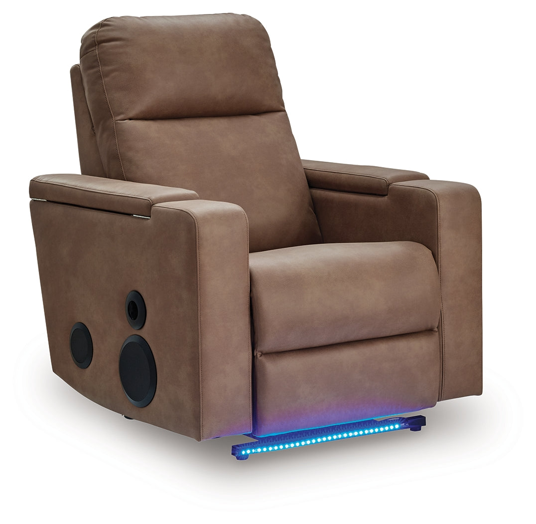 Lorrenton Caramel Power Glider Recliner with Audio System from Ashley Furniture - Luna Furniture
