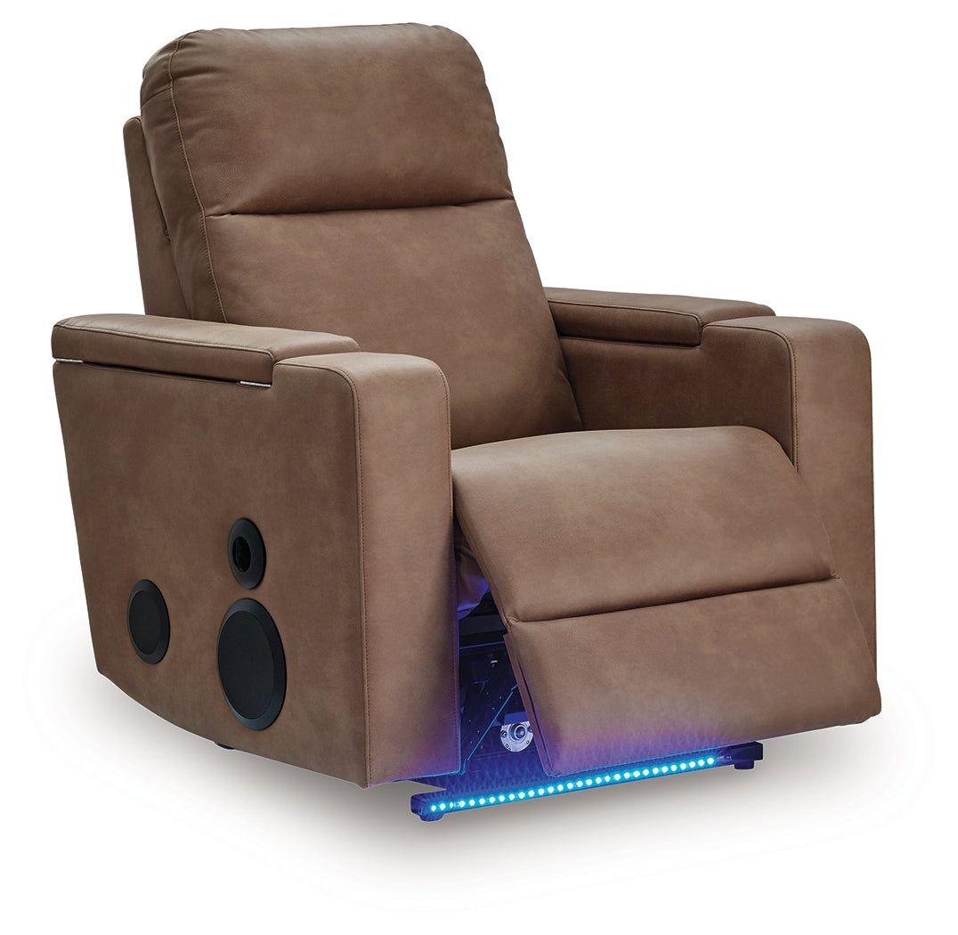 Lorrenton Caramel Power Glider Recliner with Audio System from Ashley Furniture - Luna Furniture