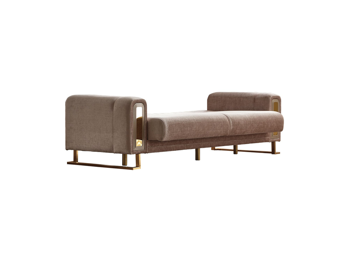 Lotus Convertible Sofa in Cream from Furnia - Luna Furniture
