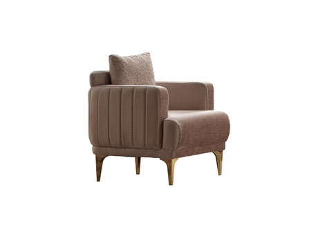 Lotus 3-pieces (Sofa & Loveseat & Chair) Livingroom Set in Cream from Furnia - Luna Furniture