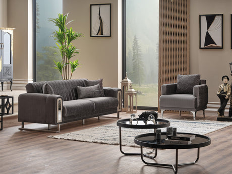 Lotus Chair in Grey from Furnia - Luna Furniture