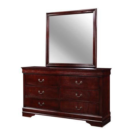 Louis Philip Cherry Mirror (Mirror Only) from Crown Mark - Luna Furniture