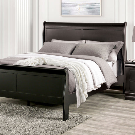 Louis Philippe Black Full Bed from Furniture of America - Luna Furniture