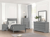 Louis Philippe Gray Twin Bed from Furniture of America - Luna Furniture
