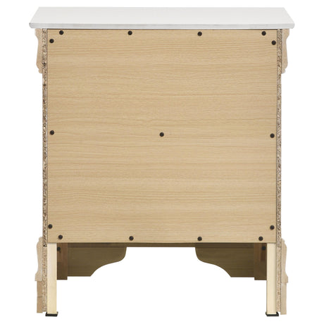 Louis Philippe White 2-Drawer Nightstand from Coaster - Luna Furniture
