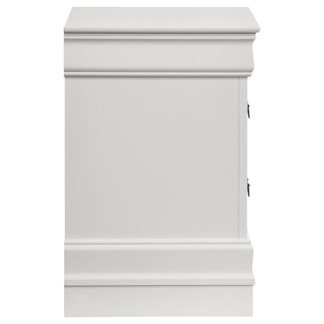 Louis Philippe White 2-Drawer Nightstand from Coaster - Luna Furniture