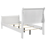 Louis Philippe White 47-inch Twin Sleigh Panel Bed from Coaster - Luna Furniture