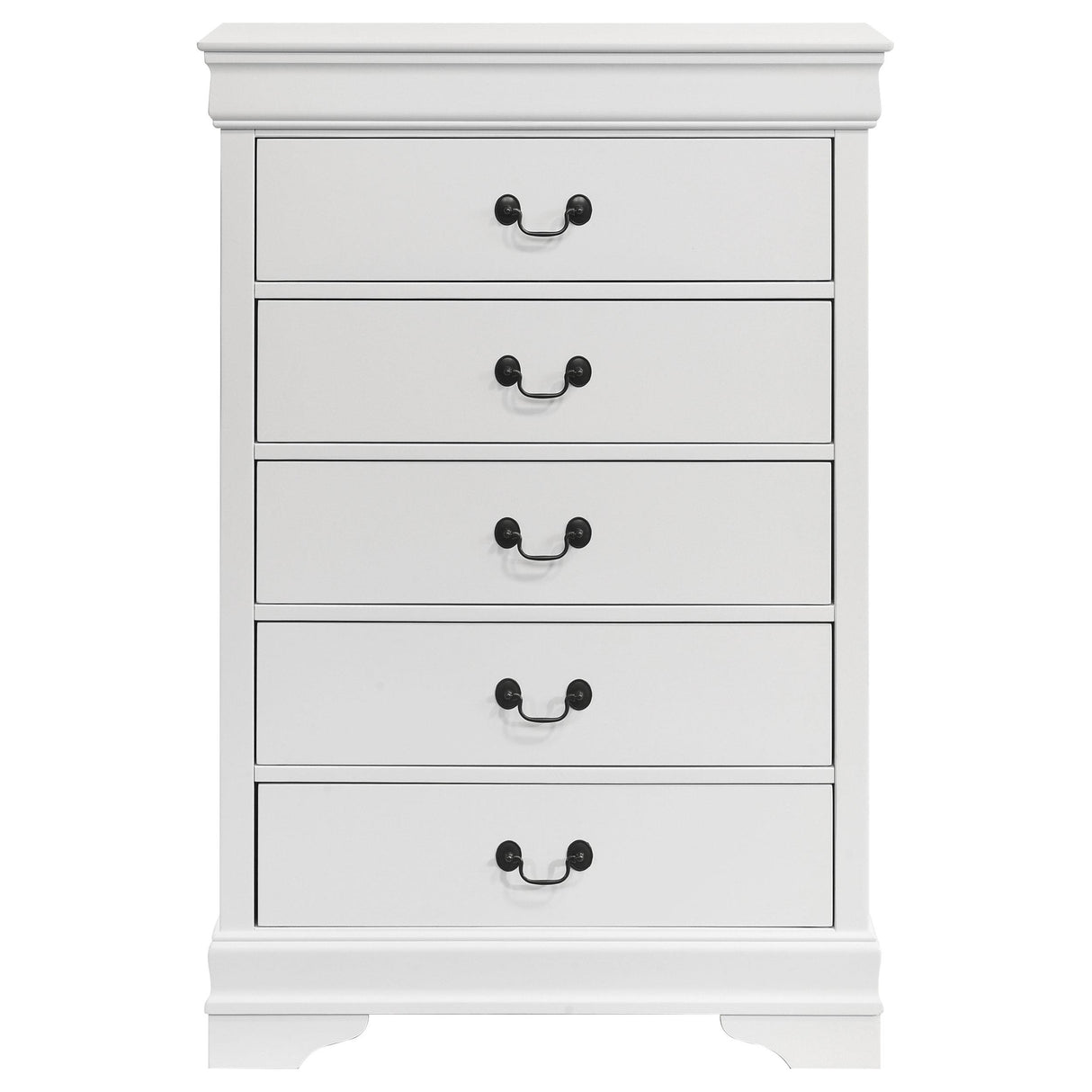 Louis Philippe White 5-Drawer Bedroom Chest from Coaster - Luna Furniture