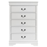 Louis Philippe White 5-Drawer Bedroom Chest from Coaster - Luna Furniture