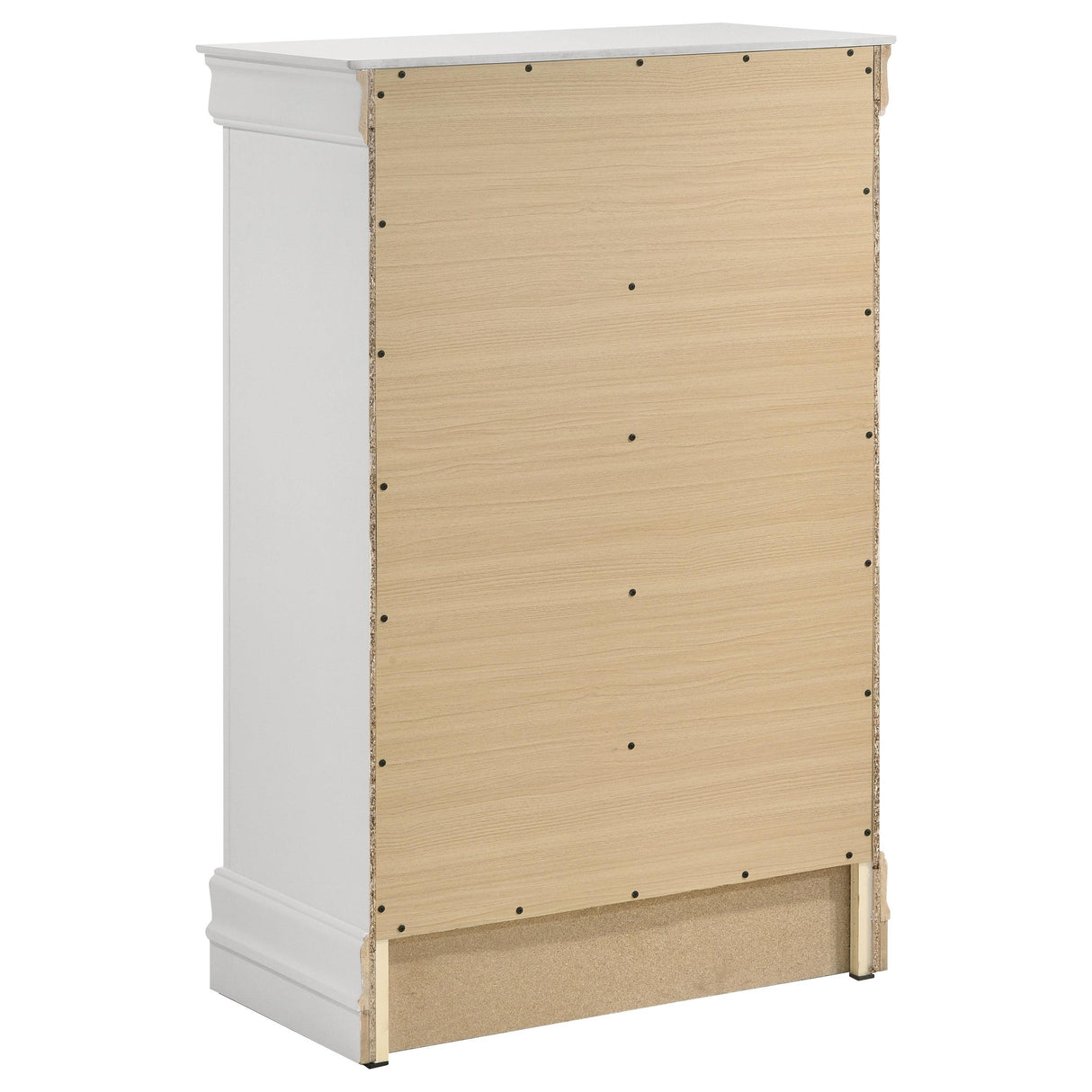 Louis Philippe White 5-Drawer Bedroom Chest from Coaster - Luna Furniture