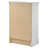 Louis Philippe White 5-Drawer Bedroom Chest from Coaster - Luna Furniture