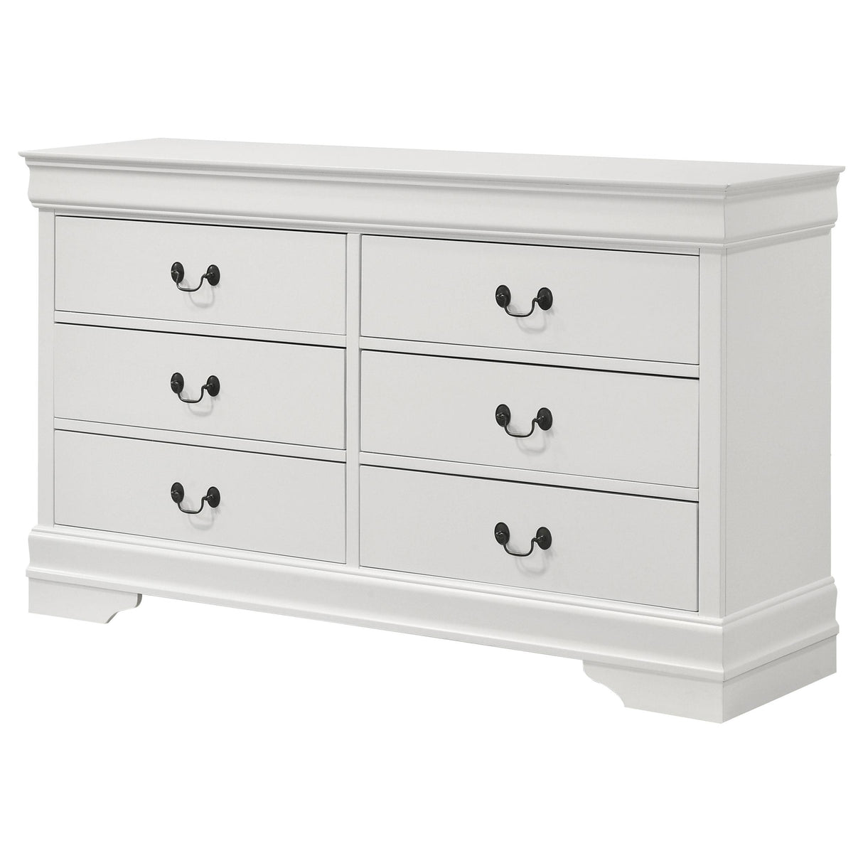 Louis Philippe White 6-Drawer Dresser from Coaster - Luna Furniture
