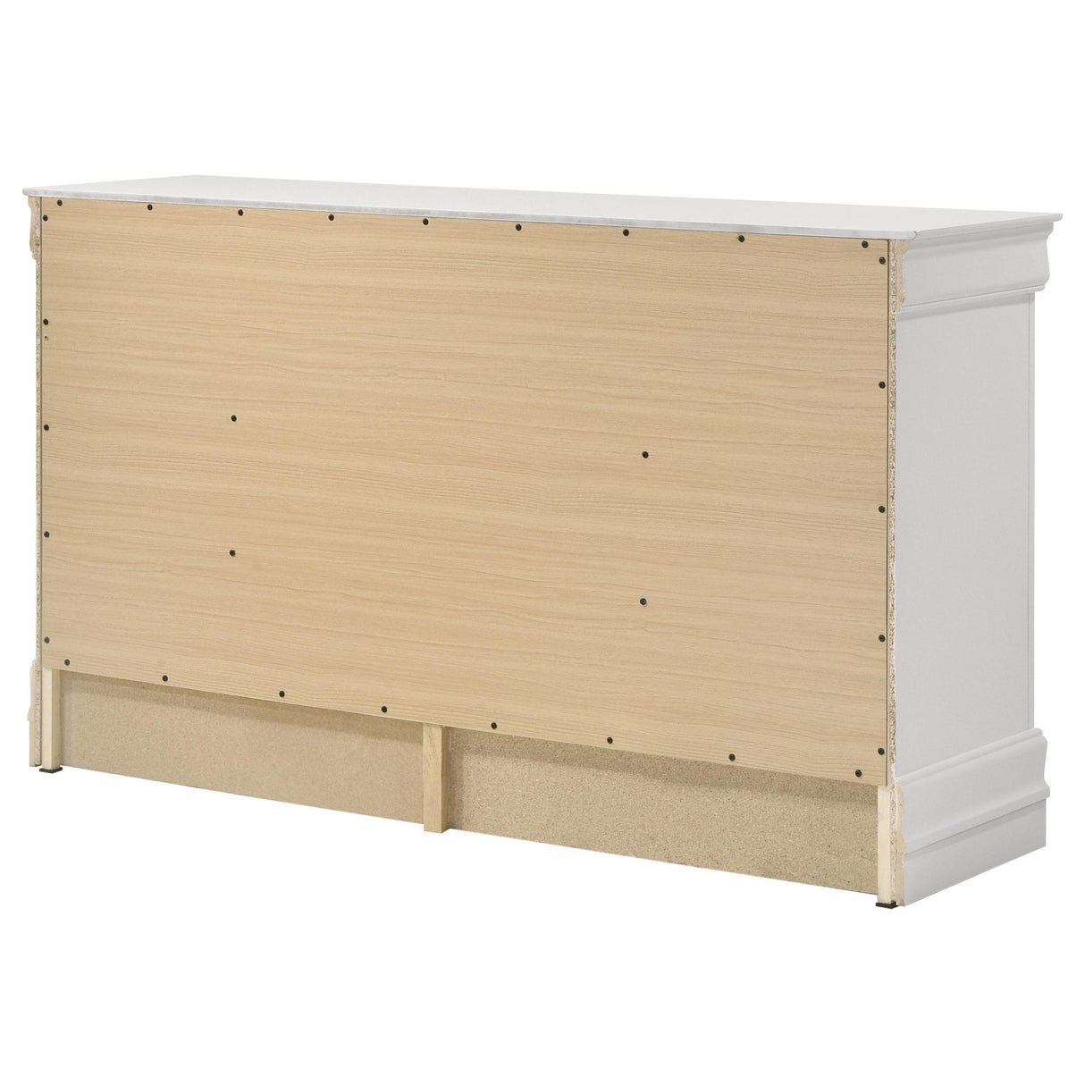 Louis Philippe White 6-Drawer Dresser from Coaster - Luna Furniture