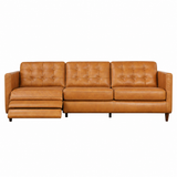 Christopher Tan Leather Electric Inclining Sofa - Left Facing from Ashcroft Furniture - Luna Furniture