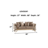 Rixos Stationary Loveseat in Beige from Furnia - Luna Furniture