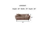 Vizyon Stationary Loveseat in Brown from Furnia - Luna Furniture