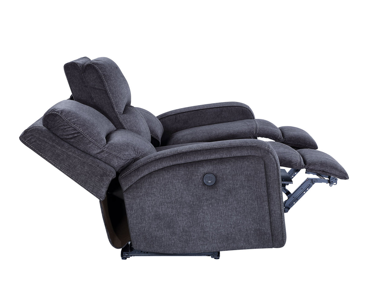 Lovell Charcoal 3-Piece Power Reclining Living Room Set from Steve Silver - Luna Furniture