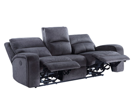 Lovell Charcoal 3-Piece Power Reclining Living Room Set from Steve Silver - Luna Furniture
