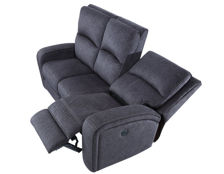 Lovell Charcoal 3-Piece Power Reclining Living Room Set from Steve Silver - Luna Furniture