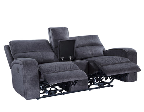 Lovell Charcoal 3-Piece Power Reclining Living Room Set from Steve Silver - Luna Furniture