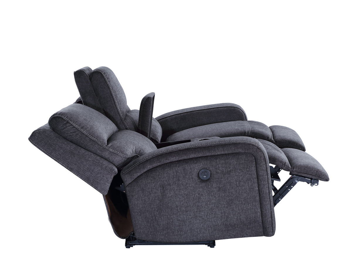 Lovell Charcoal 3-Piece Power Reclining Living Room Set from Steve Silver - Luna Furniture