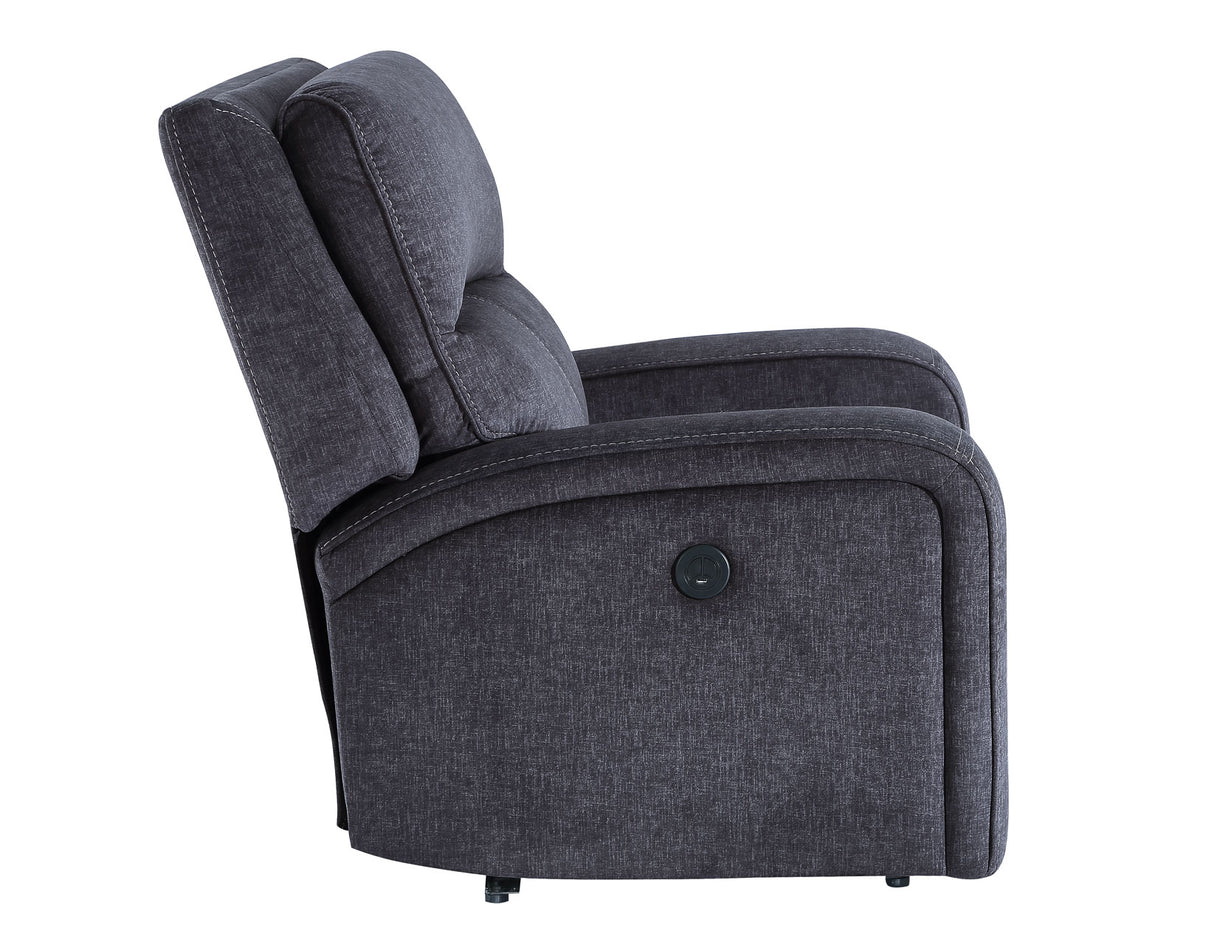 Lovell Charcoal Power Recliner from Steve Silver - Luna Furniture