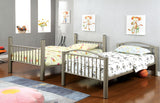 Lovia Metallic Gold Bunk Twin Bed/Full from Furniture of America - Luna Furniture