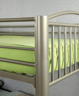 Lovia Metallic Gold Bunk Twin Bed/Full from Furniture of America - Luna Furniture