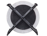 Loxie White 16″ Round Solid Marble Top End Table from Steve Silver - Luna Furniture