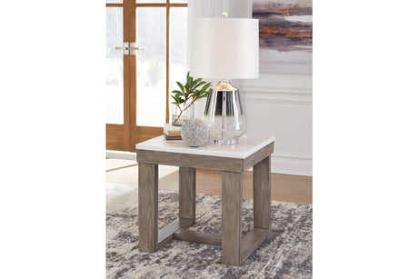 Loyaska Brown/Ivory Coffee Table and 2 End Tables from Ashley - Luna Furniture
