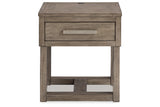 Loyaska Grayish Brown/White Lift-top Coffee Table and 2 End Tables from Ashley - Luna Furniture