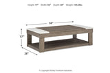Loyaska Grayish Brown/White Lift-top Coffee Table and 2 End Tables from Ashley - Luna Furniture