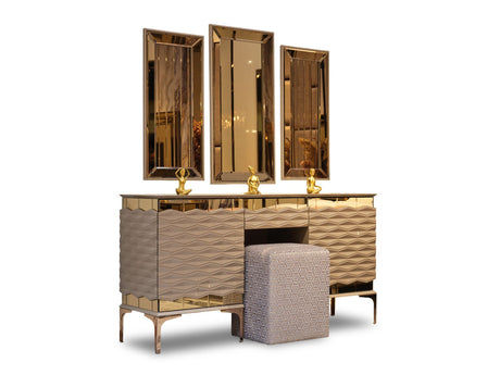Elite Bedroom Dresser With Mirror from Furnia - Luna Furniture