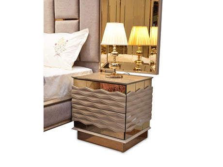 Elite Nightstand With Back from Furnia - Luna Furniture