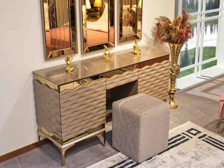 Elite Bedroom Dresser With Mirror from Furnia - Luna Furniture