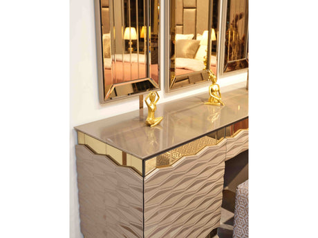 Elite Bedroom Dresser With Mirror from Furnia - Luna Furniture