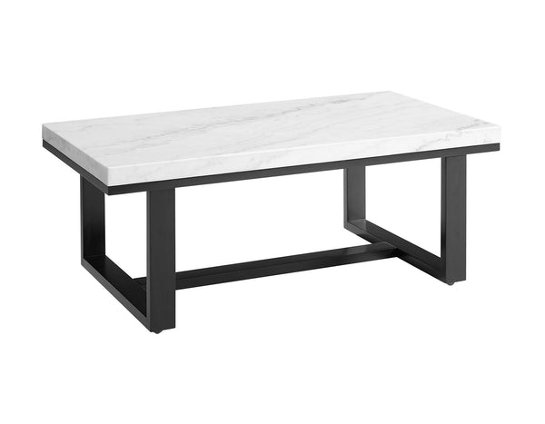 Lucca White Marble Top Cocktail Table