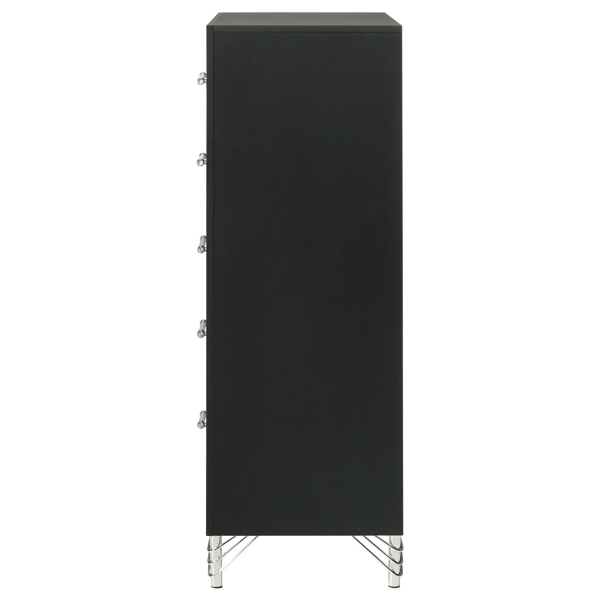 Lucia Black 5-Drawer Bedroom Chest from Coaster - Luna Furniture