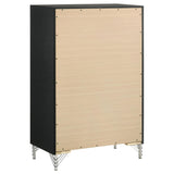 Lucia Black 5-Drawer Bedroom Chest from Coaster - Luna Furniture