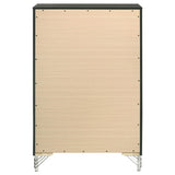 Lucia Black 5-Drawer Bedroom Chest from Coaster - Luna Furniture