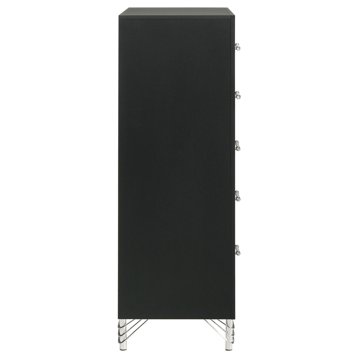 Lucia Black 5-Drawer Bedroom Chest from Coaster - Luna Furniture