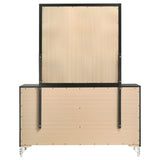 Lucia Black 6-Drawer Dresser and Mirror from Coaster - Luna Furniture