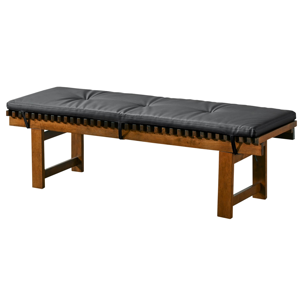 Lucia Black Vegan Leather Bench from Midinmod - Luna Furniture