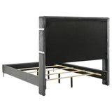 Lucia Gray 61-inch Upholstered Eastern King Panel Bed from Coaster - Luna Furniture