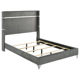 Lucia Gray and Black 4-Piece Queen Bedroom Set from Coaster - Luna Furniture