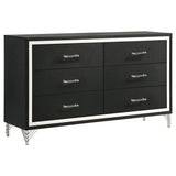 Lucia Gray and Black 4-Piece Queen Bedroom Set from Coaster - Luna Furniture