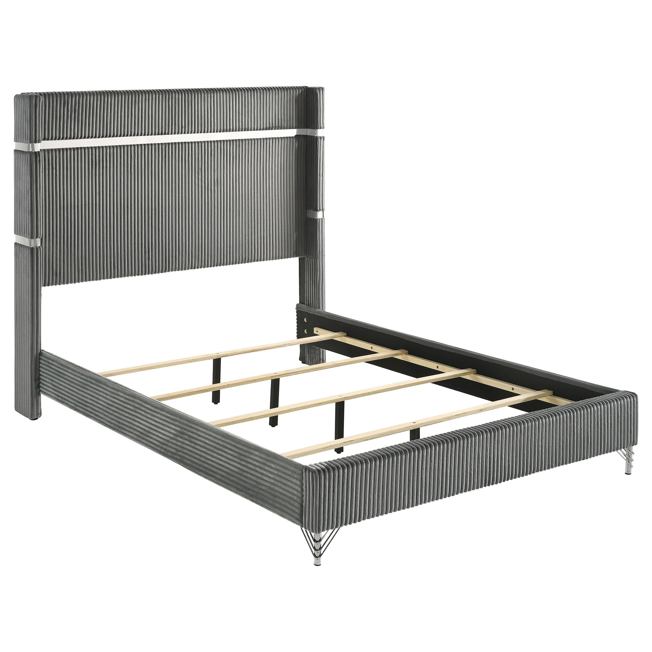 Coaster Lucia Gray and Black 5-Piece Queen Bedroom Set – Luna